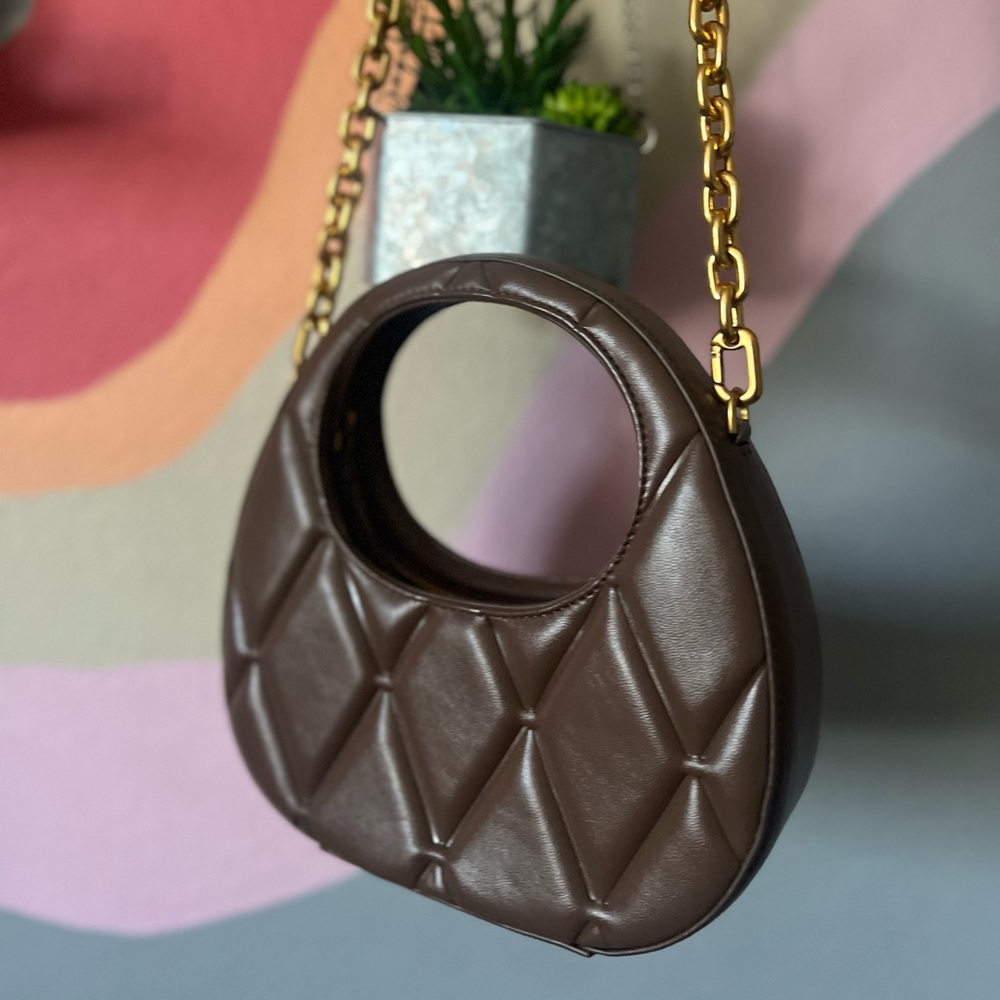 Charles & Keith Candy Quilted Crescent bag